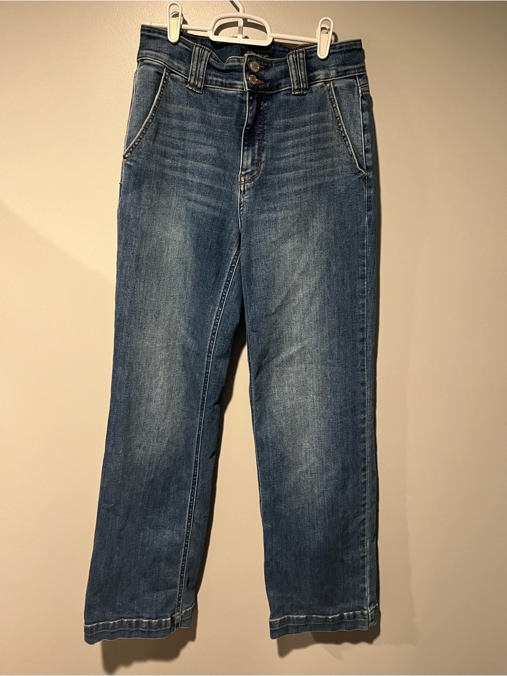 Judy Blue High Waist Double Button Wide Leg Jeans Size 7 / 28 Style JB82558MD